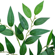 Load image into Gallery viewer, 5PCs Single Eucalyptus Tofu Pudding Banyan Leaves Artificial Green Plant Desktop Ornaments