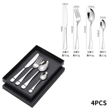 Load image into Gallery viewer, No Stainless Steel Tableware Knife, Fork and Spoon Suit Stainless Steel Knife, Fork and Spoon Gift Box 4-Piece Set 24-Piece Set