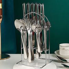 Load image into Gallery viewer, Stainless Steel Tableware Four Components Gift Set 6-Person Gift Box Knife, Fork and Spoon 24-Piece Set