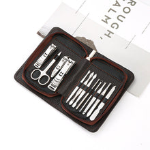 Load image into Gallery viewer, Stainless Steel 12 Pieces Nail Clippers Set Zipper Bag Manicure Manicure Implement Manicure Set Nail Clippers