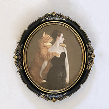 Load image into Gallery viewer, European-Style Carved Resin Photo Frame Oval Retro Distressed Photo Frame and Picture Frame Wall Mounted Bronze Photo Frame