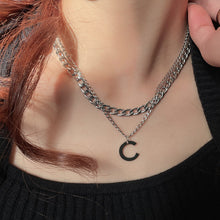 Load image into Gallery viewer, Titanium Steel Black Love Pendant Necklace Jewelry Pendant Set Decorative Jewelry