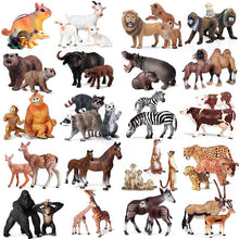 Load image into Gallery viewer, Wild Animal Model Toys Decoration Solid Tiger Lion Hippo Rhinoceros Elephant Panda Cow Set Children's Toy