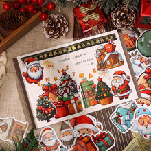 Load image into Gallery viewer, 50pcs New Christmas Stickers DIY Decorative Elk Waterproof Window Stickers