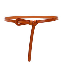 Load image into Gallery viewer, Thin Belt Non-Hole Design Decorative Band Waist Seal Dress Versatile Two-Layer Leather Women's Leather Belt