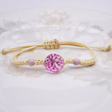 Load image into Gallery viewer, Dried Petal Braided Rope Bracelet Female Stretch Japanese and Korean Girlfriends Carrying Strap Children