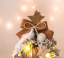 Load image into Gallery viewer, 45cm White Snow Spray Christmas Tree Desktop with Lights Christmas Decorations