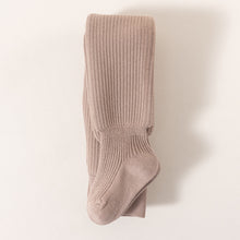 Load image into Gallery viewer, Girls' Winter Pantyhose Thick Outer Wear One-Piece Fleece Thickened Coaster Vertical Bar Leggings