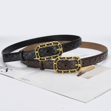 Load image into Gallery viewer, Genuine Leather Women's Belt with Casual Belt Women's Genuine Leather Two-Layer Belt Slim Waist Belt