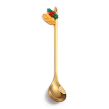 Load image into Gallery viewer, Christmas Gift Creative Ins Stirring Spoon Santa Claus Spoon Elk Fruit Fork
