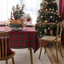 Load image into Gallery viewer, Christmas Holiday Tablecloth Red Plaid Table Cloth Living Room Decoration Tea Table Cloth Table Mat Rectangular Tablecloth