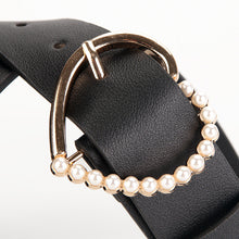 Load image into Gallery viewer, Sweet Inlaid Pearl Peach Heart Buckle Dress Decoration Belt Cute Student Jeans Strap