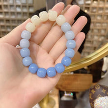 Load image into Gallery viewer, Bracelet Buddha Beads Ice Transparent White Jade Color Pliable Temperament Gradient Color Hand Toy Female Couple Men Whole Children's Bracelet