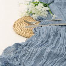 Load image into Gallery viewer, Voile Champray Table Runner Wedding Party Decoration Pleated Table Runner Tablecloth