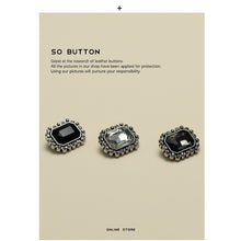 Load image into Gallery viewer, 5pcs/Set Rectangular Gem Diamond Button Metal Button Suit Jacket Buckle