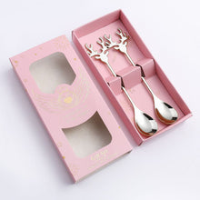Load image into Gallery viewer, Coffee Dessert Spoon Stainless Steel Spoon Deer Spoon Christmas New Year Gift
