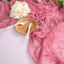 Load image into Gallery viewer, Voile Champray Table Runner Wedding Party Decoration Pleated Table Runner Tablecloth