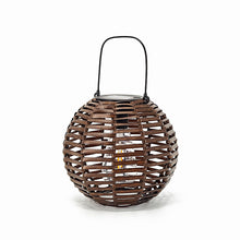 Load image into Gallery viewer, Outdoor Decoration Projection Lamp Rattan round Lantern Ambience Light Solar Garden Lamp