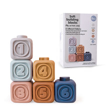 Load image into Gallery viewer, Infant Puzzle Building Blocks Cognitive Relief Square Soft Building Blocks Jenga Vinyl Building Blocks of Flexible Glue Toys