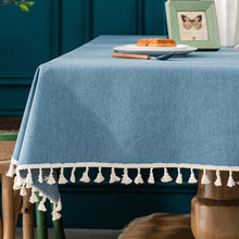 Load image into Gallery viewer, Rectangular Tablecloth Cotton Linen Tablecloth Waterproof and Oil-Proof Tablecloth Lace Design