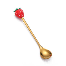 Load image into Gallery viewer, Fruit Fork Cute Children's Tableware Watermelon Spoon Doll Cake Dessert Fork Stainless Steel Coffee Spoon