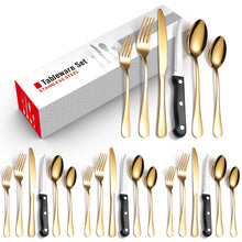 Load image into Gallery viewer, Set Stainless Steel 24-Piece Set 6-Piece Set Creative Western Food Steak Knife, Fork and Spoon