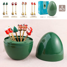 Load image into Gallery viewer, Cute Doll Fruit Fork Children's Holiday Gifts Small Mood Egg Tableware Set