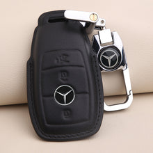 Load image into Gallery viewer, For 21 Mercedes-Benz New E-Class Key Cover E200l C260l A200l S-Class GLC Leather Keychain