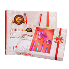 Load image into Gallery viewer, Stainless Steel Tableware Four Main Pieces Set Gift Box Wedding Gift Knife, Fork and Spoon 24-Piece Set