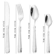 Load image into Gallery viewer, Gold Wheat Knife, Fork and Spoon Four-Piece European-Style Relief Western Food Knife and Fork Western Tableware Gift Set