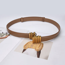 Load image into Gallery viewer, Small Waist Seal Women's Leather Belt Outer Wear Decoration with Skirt Pant Belt