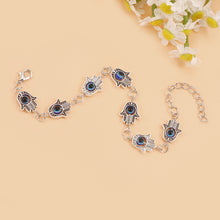 Load image into Gallery viewer, Ornament Woven Bracelet Fatima Hand Devil's Eye Bracelet Set