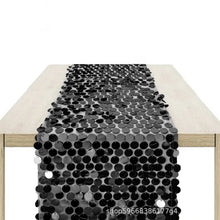 Load image into Gallery viewer, 30 * 275cm Sequin Table Flag Wedding Tablecloth