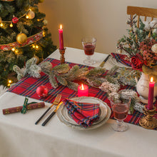 Load image into Gallery viewer, Christmas Festival Tableware Mat Heat Proof Mat Placemat Fabric Table Runner Tablecloth High Temperature Resistant