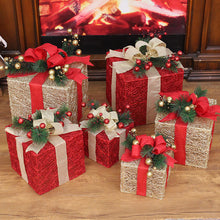 Load image into Gallery viewer, 3pcs/Set Christmas LED Luminous Gift Box DIY Gift Decoration Ornament