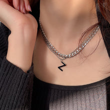 Load image into Gallery viewer, Titanium Steel Black Love Pendant Necklace Jewelry Pendant Set Decorative Jewelry