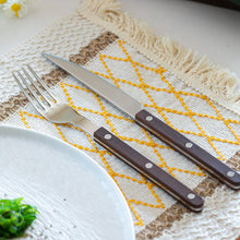 Load image into Gallery viewer, 4pcs/Set French Western Style Stainless Steel Tableware Suit Acrylic Handle Steak Knife, Fork and Spoon Suit Suit