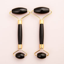 Load image into Gallery viewer, Black Jade Facial Massager Double-Headed Jade Roller Massage Stick Xiuyu Beauty Container