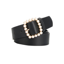 Load image into Gallery viewer, Women's Belt Square Button Point Pearl Sweet Elegant Dress Decorative Band