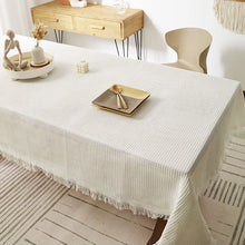 Load image into Gallery viewer, High Temperature Resistant Cotton Linen Tablecloth Ins Style Japanese Style Waffle Thickened Solid Color Holiday Home Table Cloth