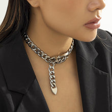 Load image into Gallery viewer, Simple Hip Hop Design Belt Buckle Chain Clavicle Necklace Retro Aloofness Style Personality Necklace