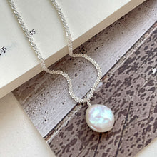 Load image into Gallery viewer, S925 Sterling Silver Baroque Freshwater Pearl Sparkling Ladies Clavicle Chain