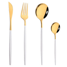 Load image into Gallery viewer, Stainless Steel Tableware Portugal Steak Knife and Fork Portable Ins Hotel Western Style Golden Western Food Knife and Fork