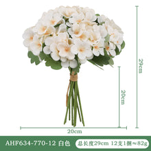 Load image into Gallery viewer, 12pcs/Set Artificial Hydrangea Wedding Bouquet Holder Simulated Pincushion Hydrangea Bouquet Home Ornamental Flower
