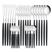 Load image into Gallery viewer, Stainless Steel Tableware Knife, Fork and Spoon 30-Piece Set Hotel Portugal Knife, Fork and Spoon Fruit