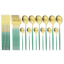 Load image into Gallery viewer, Matte Portugal Stainless Steel Knife, Fork and Spoon Western Food/Steak Knife and Fork Dessert Spoon Fork Tableware