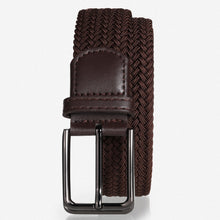 Load image into Gallery viewer, In Stock 3.4cm Elastic Woven Belt Men's Punch-Free Elastic Canvas Belt Young Students Pin Buckle Belt