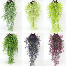 Load image into Gallery viewer, 5PCs Simulation Green Plant Forsythia Wall Hanging Plant Hanging HANAFUJI Simulation Hanging Basket Plant