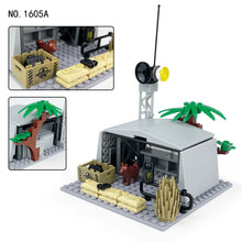 Load image into Gallery viewer, 1605a Field Command Post Post Stalking Station Small Particle Military Model Children Assembling Building Blocks Toy Weapon