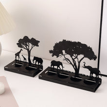 Load image into Gallery viewer, Animal Silhouette Wrought Iron Candlestick Domestic Ornaments